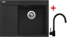 Sinks RIM 650 P Metalblack + Vitalia černá matná 